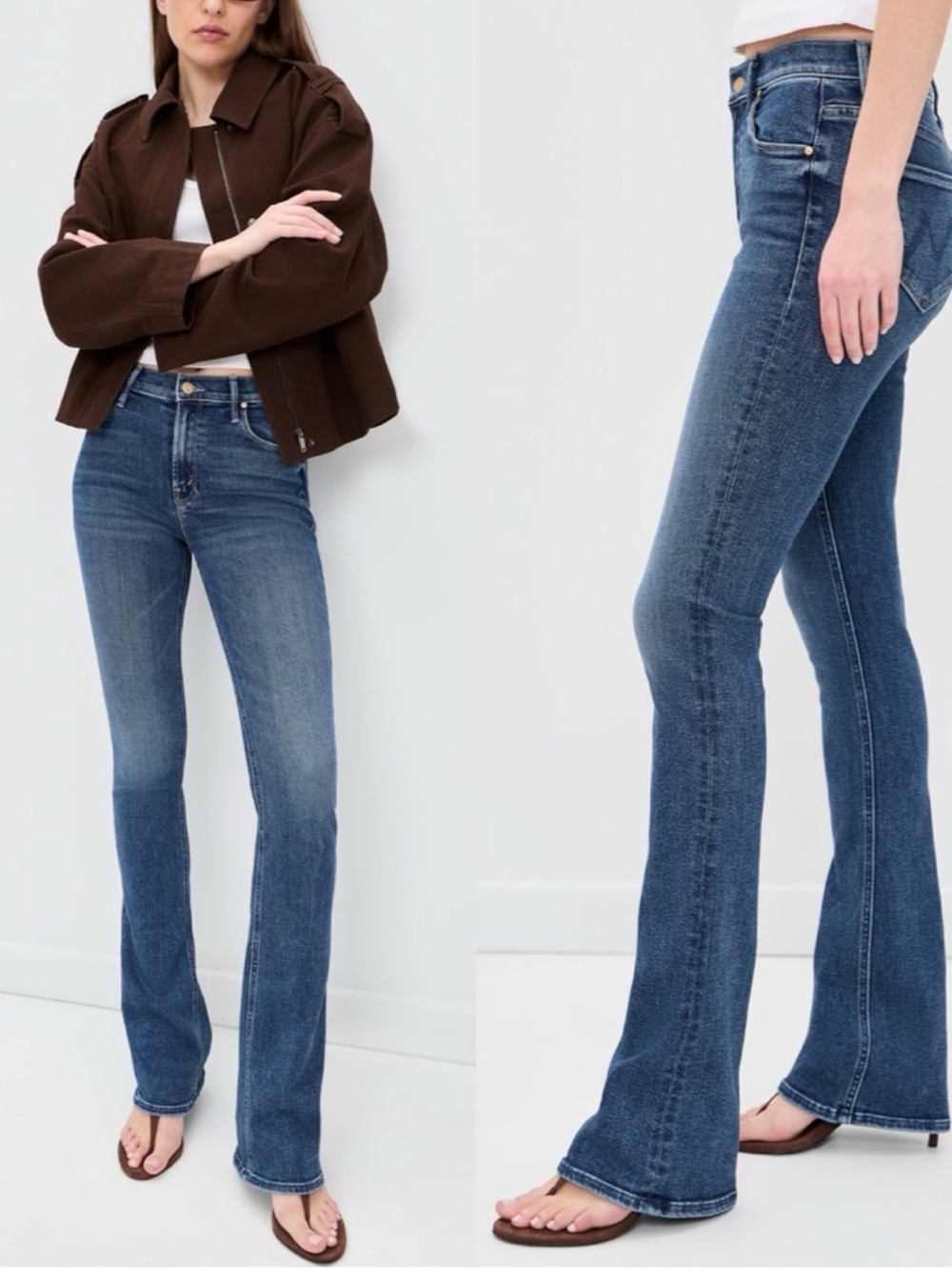 Mother Jeans The High Waisted Runaway Boho Western Sweet and Sassy Blue 25